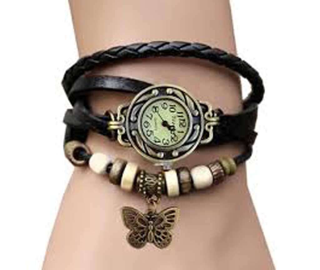 Bracelet type ladies watch -black 02