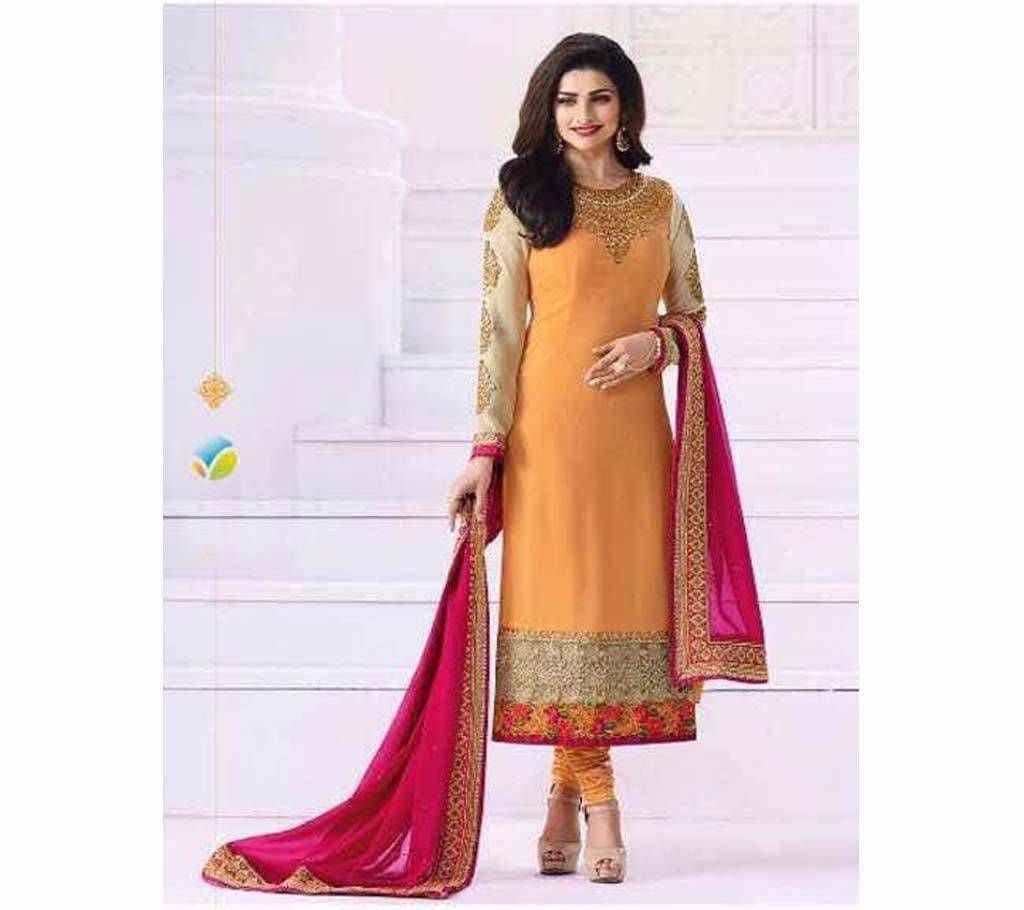 Semi-Stitched Indian Georgette Three-pcs - Copy