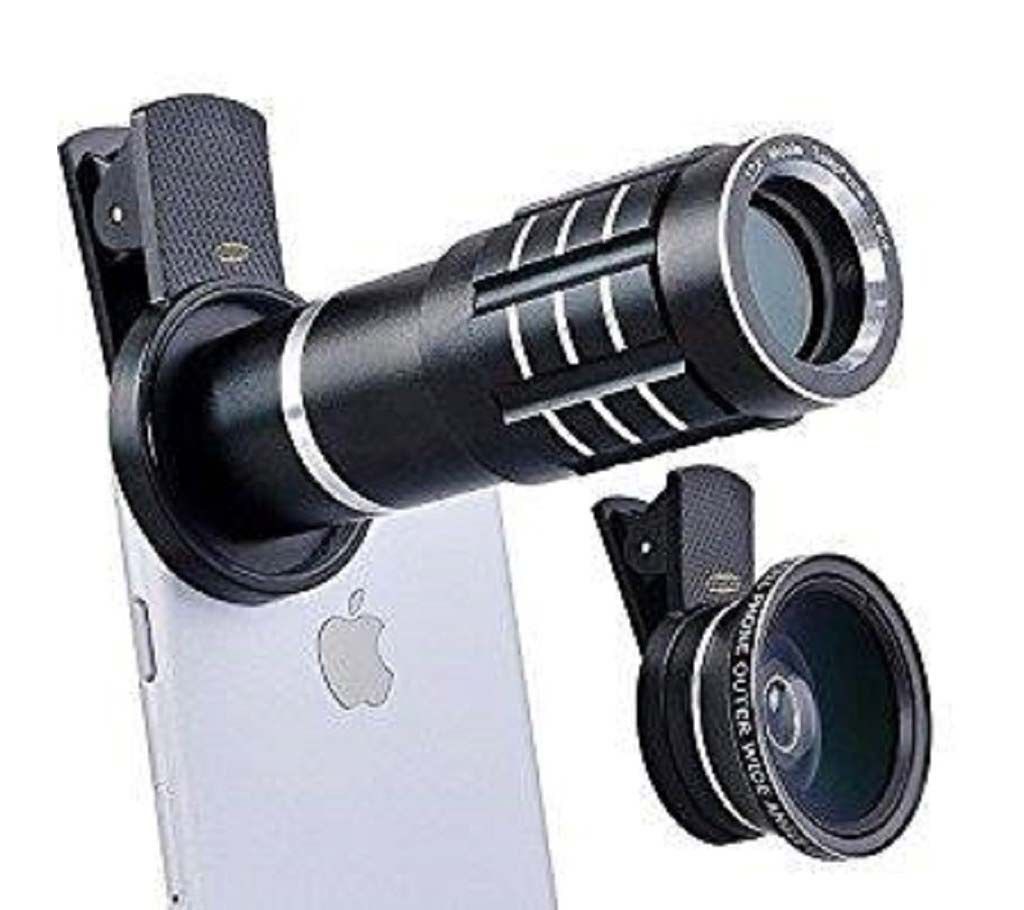 12x zoom lens with macro and wide lens
