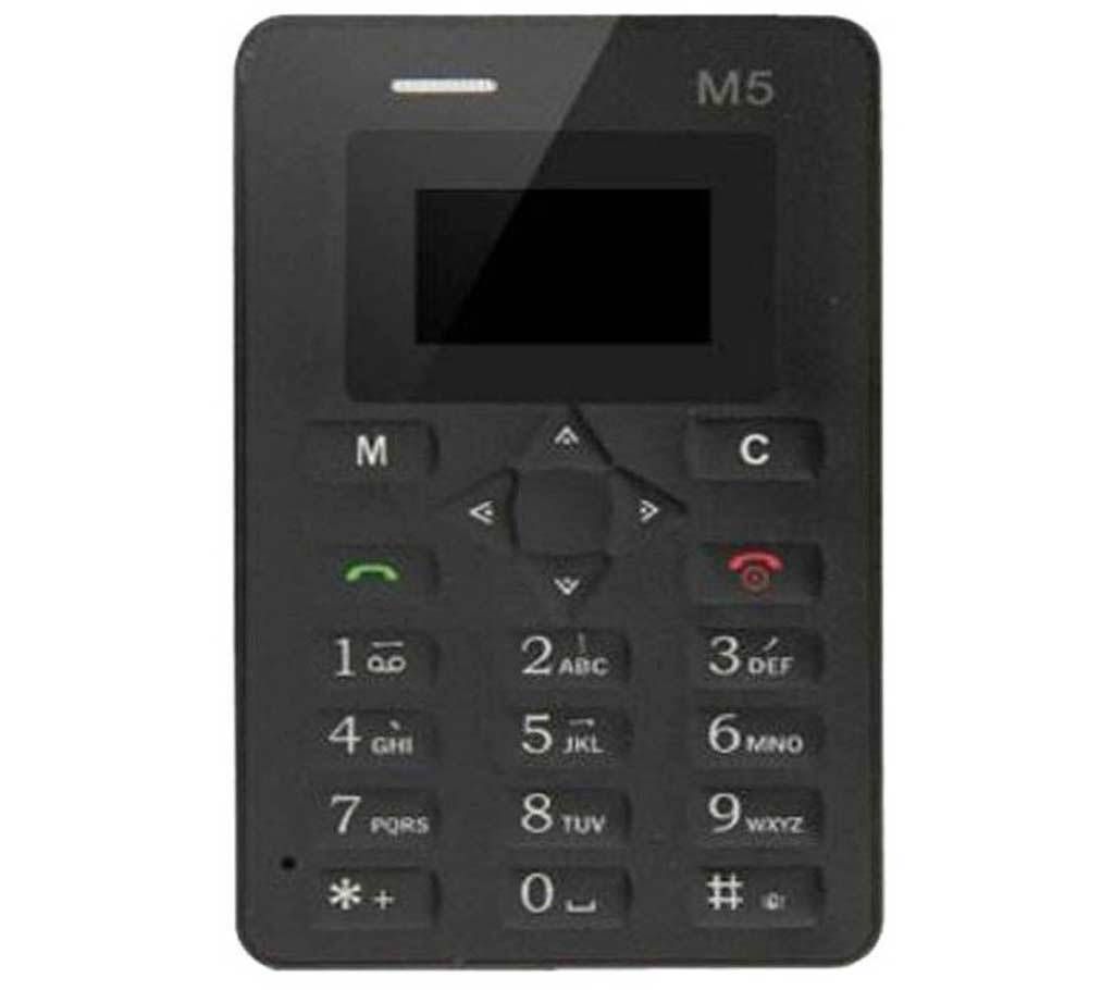 AIKU M5 Mini Card Mobile Phone - Black
