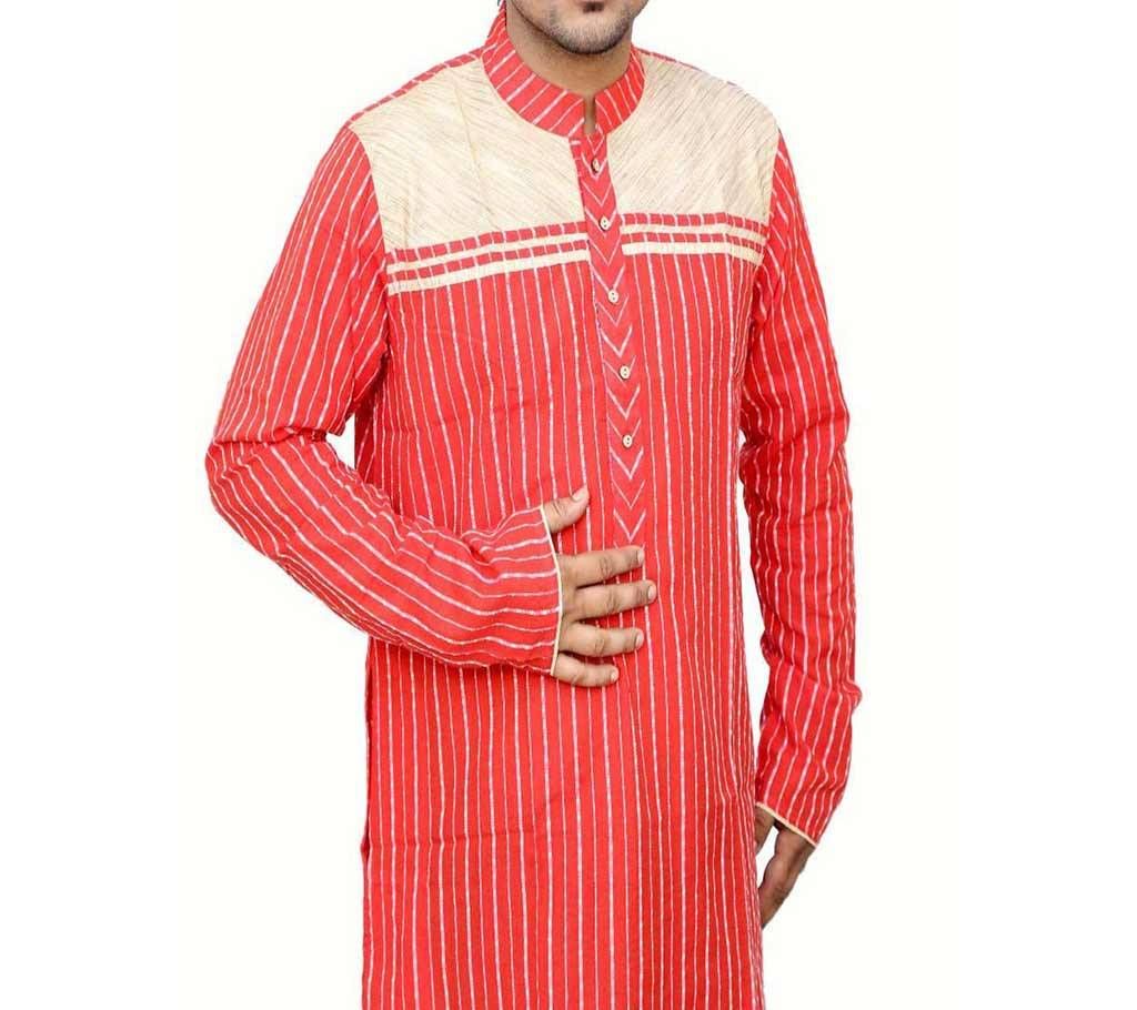 Gents semi long doby cotton punjabi 