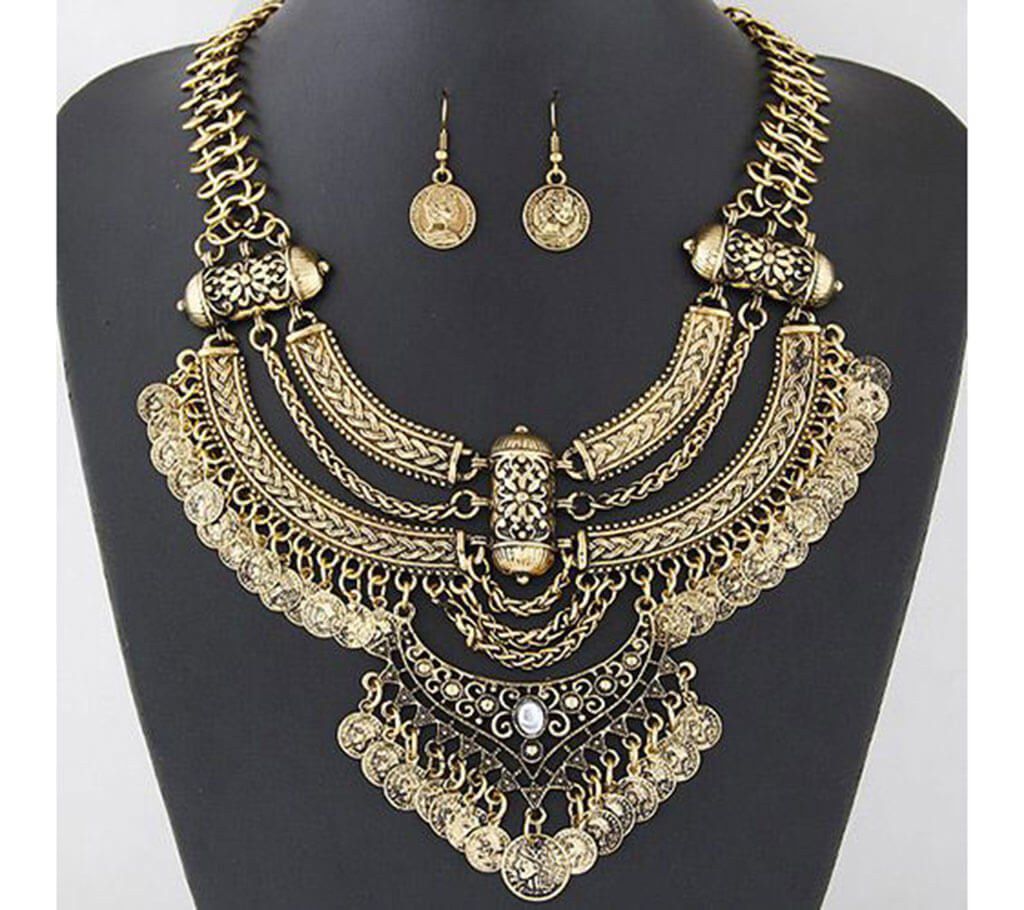 Antique top layer necklace Set