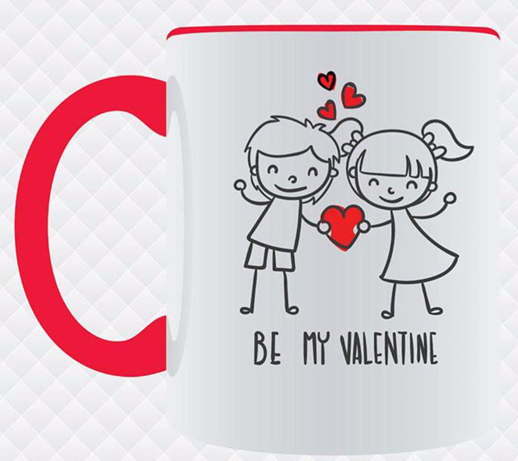 Be My Valentine Rim Mug
