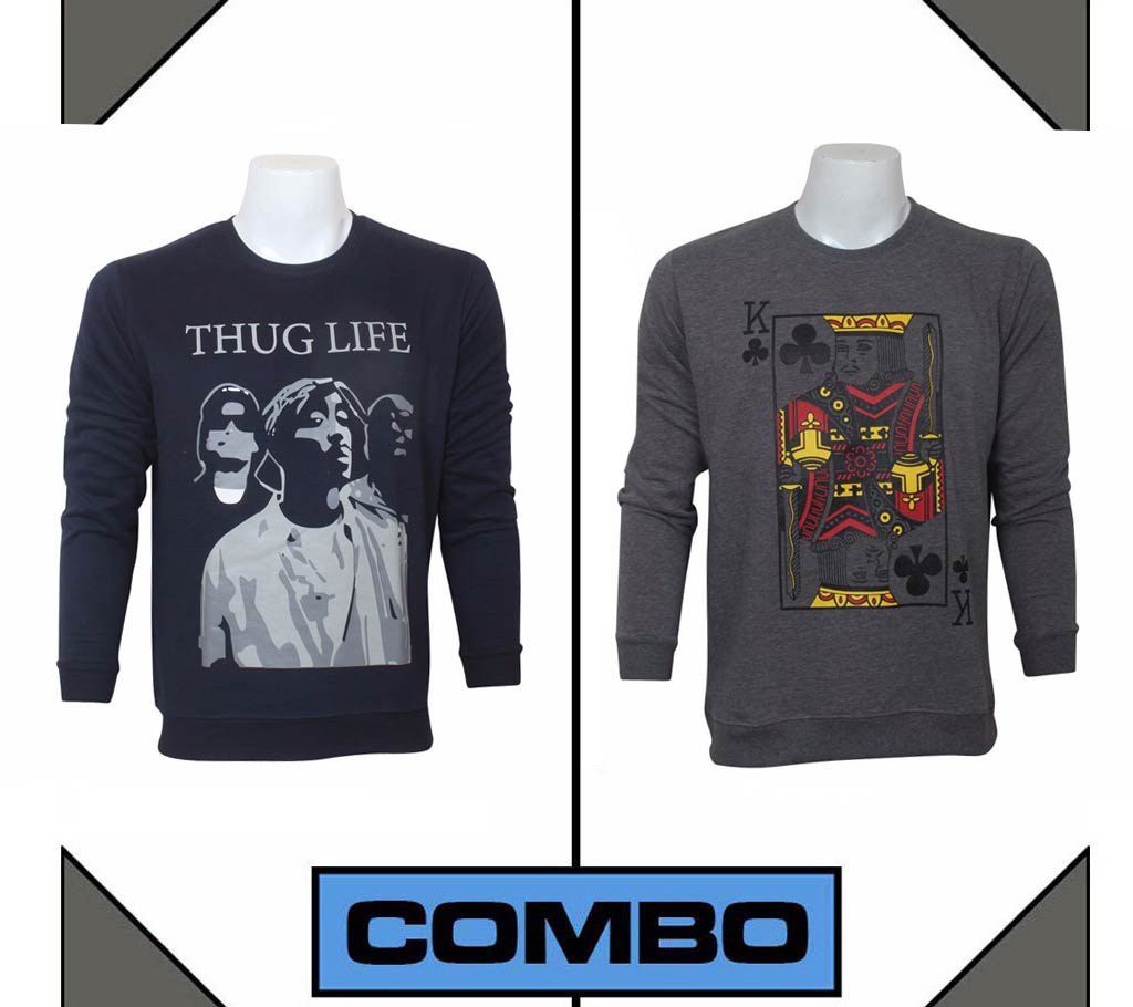 THUG LIFE + KINGS 2 Pieces Gents T-Shirt Combo 