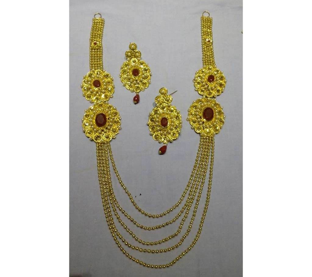 Gold plated ornaments with matching earrings