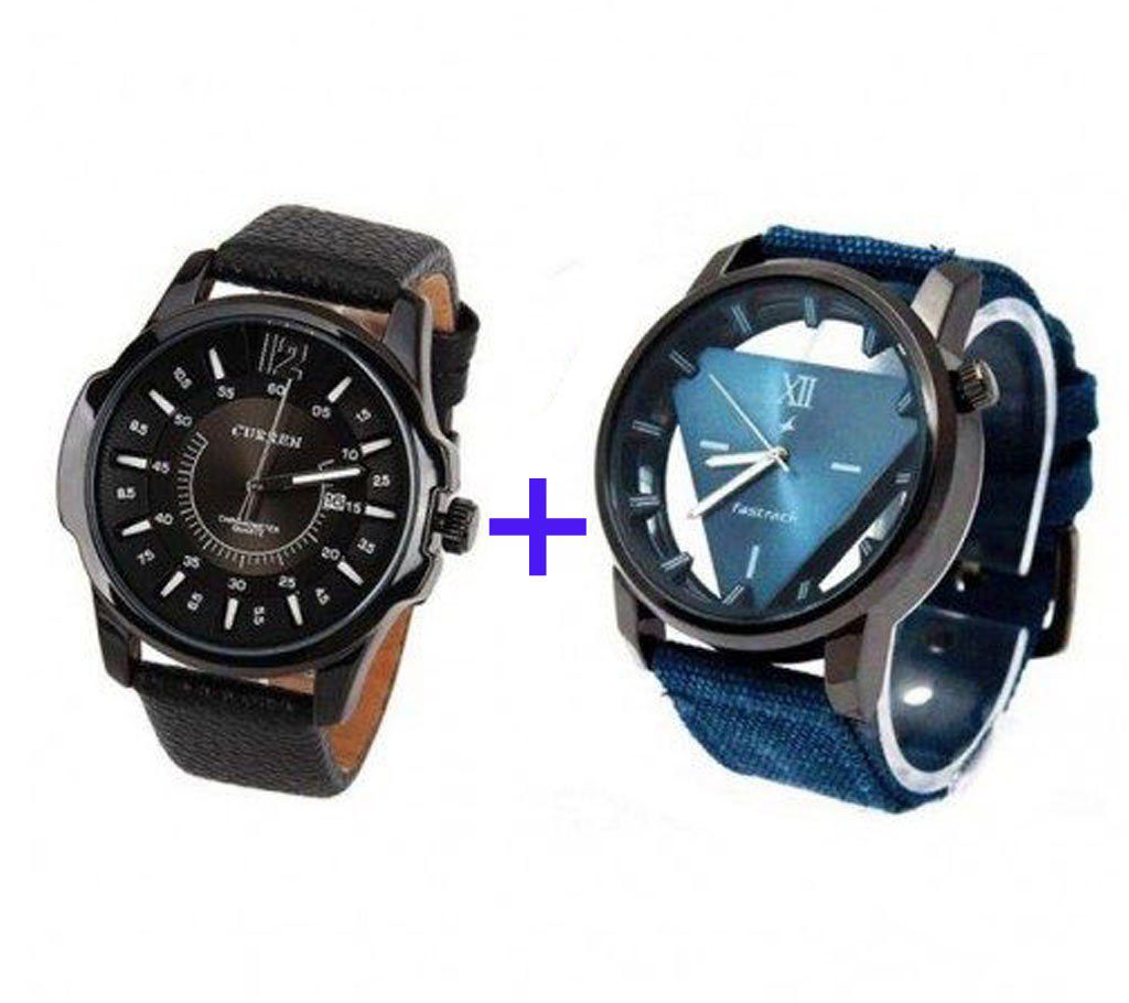 Curren + Fastrack (Copy) Wristwatch Combo Offer    
