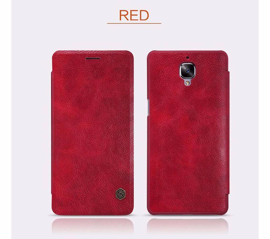 NILLKIN LEATHER CASE FOR ONEPLUS 3 -Red