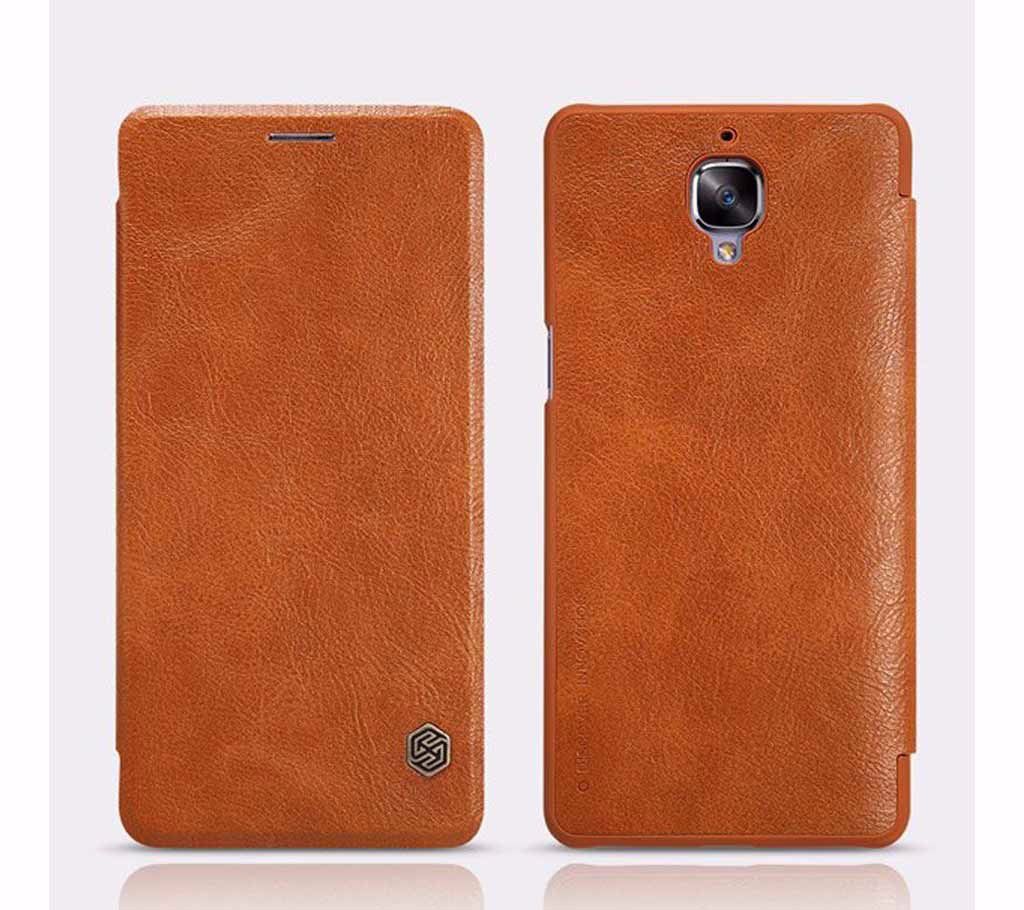 NILLKIN LEATHER CASE FOR ONEPLUS 3 -Brown