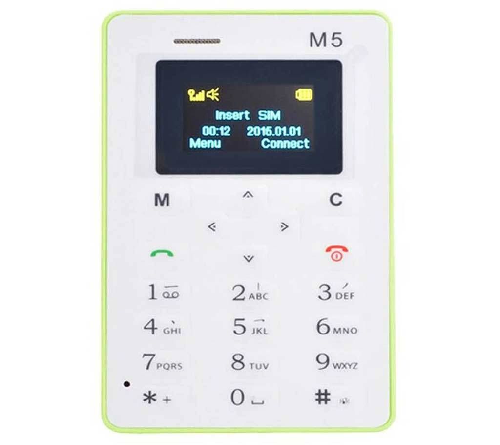 AIKU M5 Mini Card Mobile Phone - Green