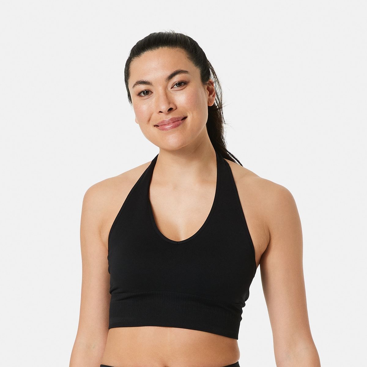 Active Womens Halter Neck Seamfree Crop Top