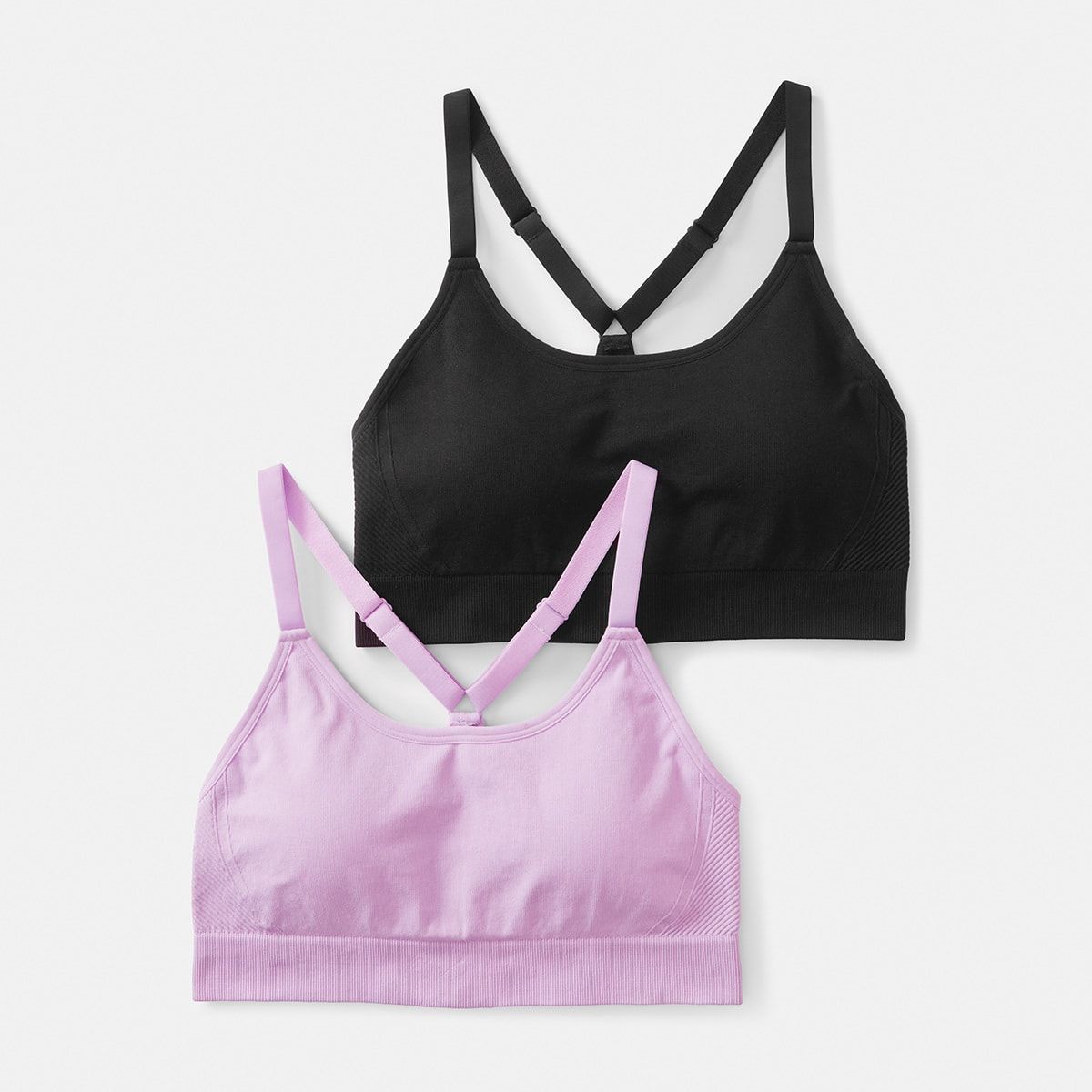 2 Pack Sports Medium Support Seamfree Crop
