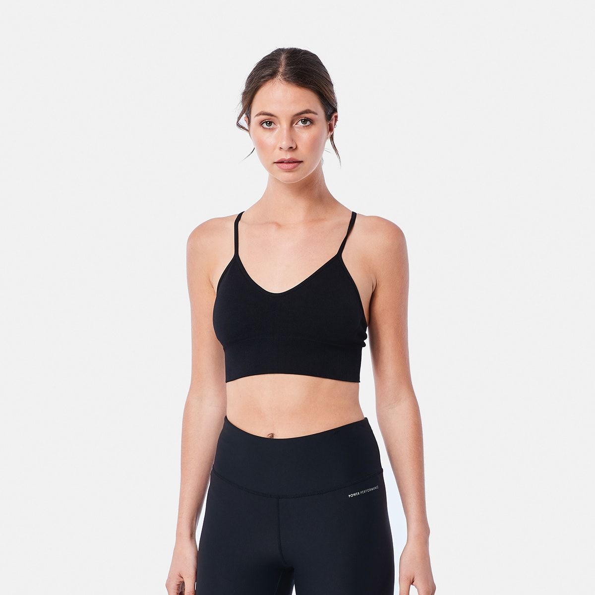 Active Womens Youth Seam Free Strappy Crop Top