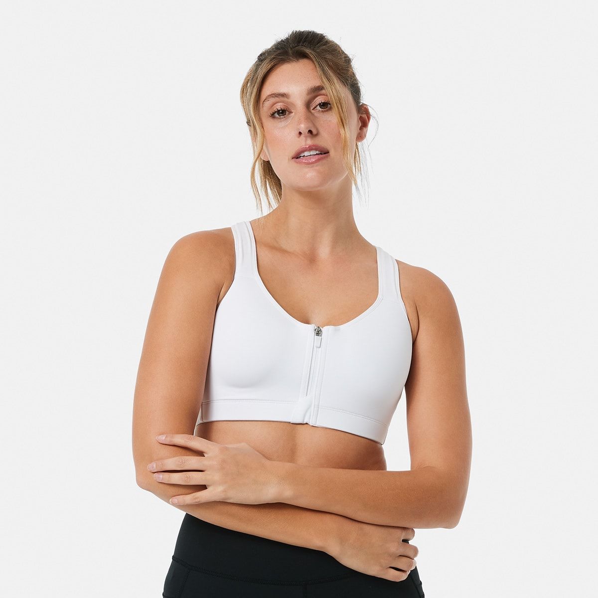 Sports High Support Zip Front Bra