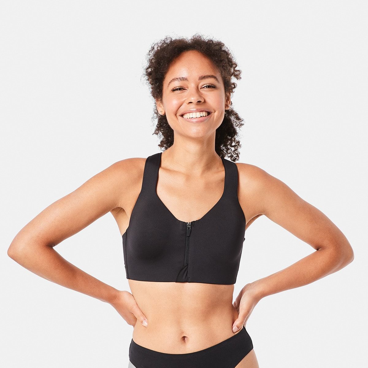 Active Womens Zip Front Sports Bra