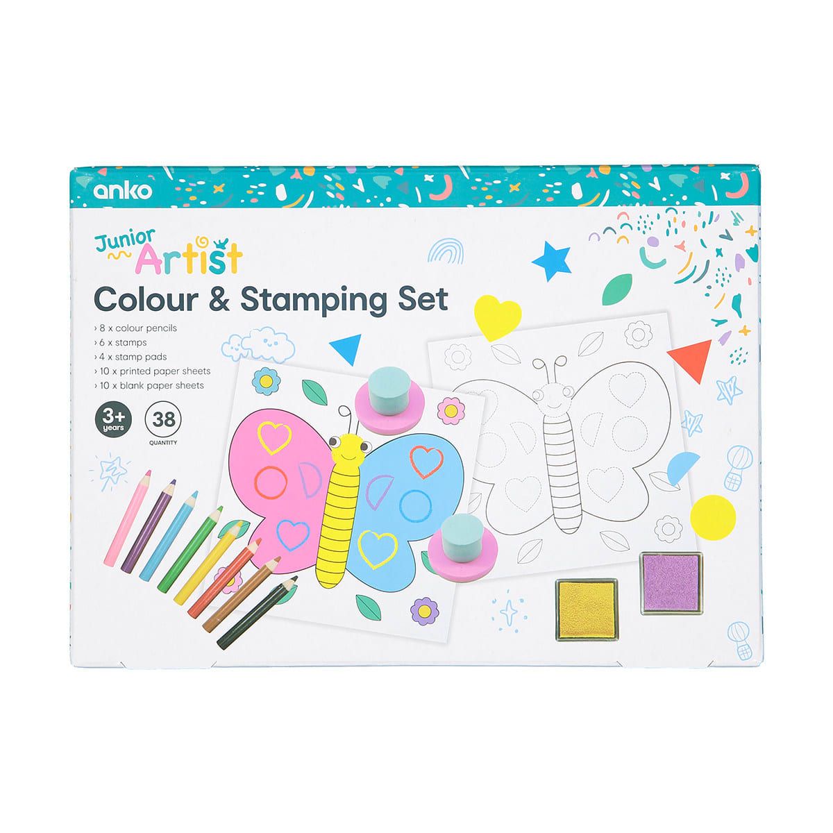 38 Piece Colour and Stamping Set