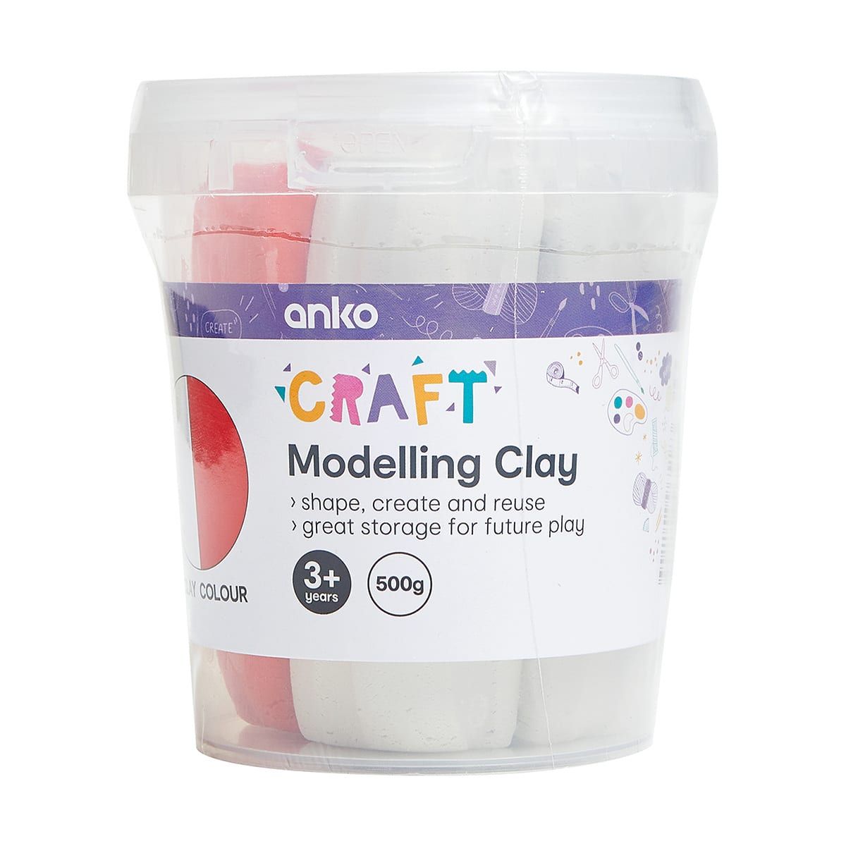 Modelling Clay - White and Red