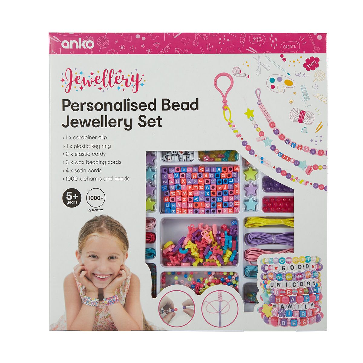 Personalised Bead Jewellery Set