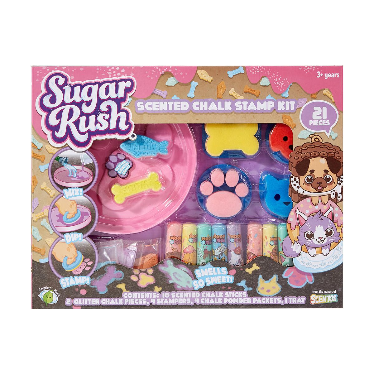 21 Piece Sugar Rush Scented Chalk Stamp Kit