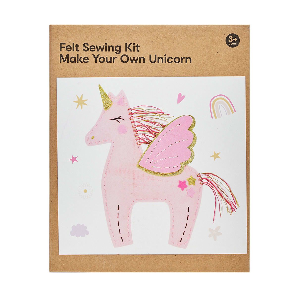 14 Piece Felt Sewing Kit Make Your Own Unicorn