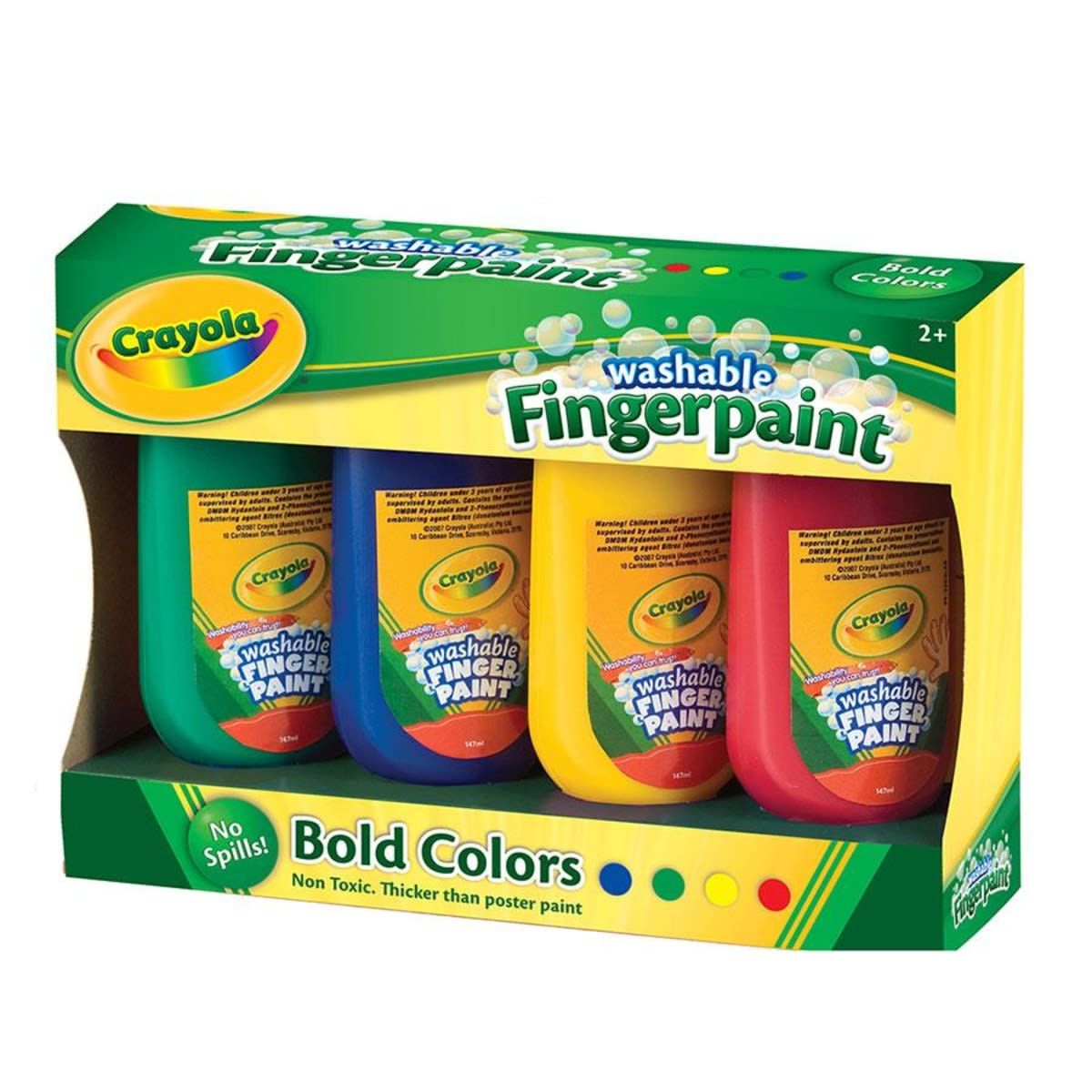 Crayola Washable Fingerpaints - Set of 4