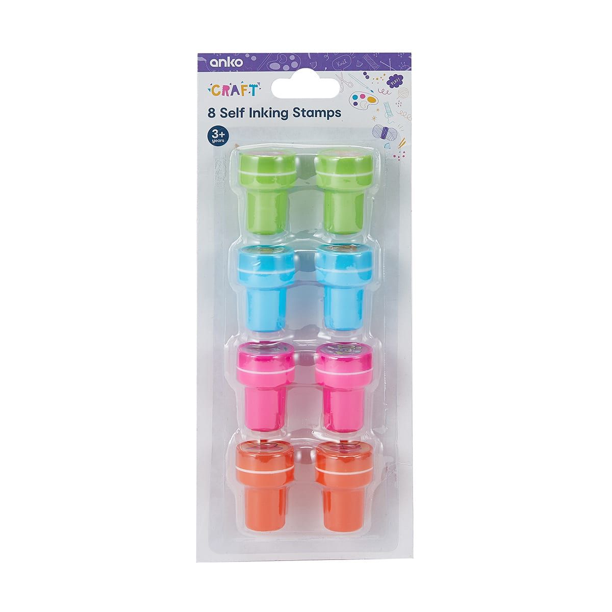 8 Pack Self-Inking Stamps