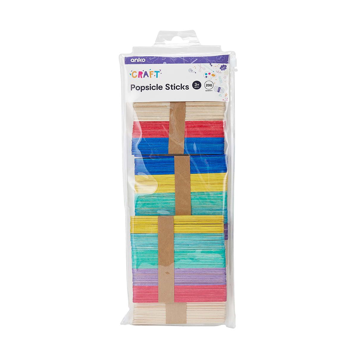 200 Piece Popsicle Sticks