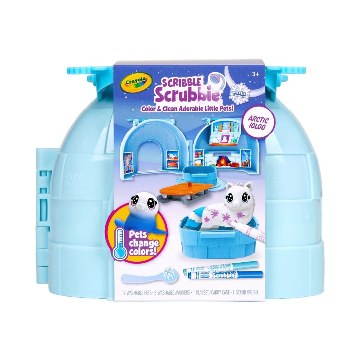 Crayola Scribble Scrubbie Color & Clean Adorable Little Pets Arctic Adventure! - Igloo