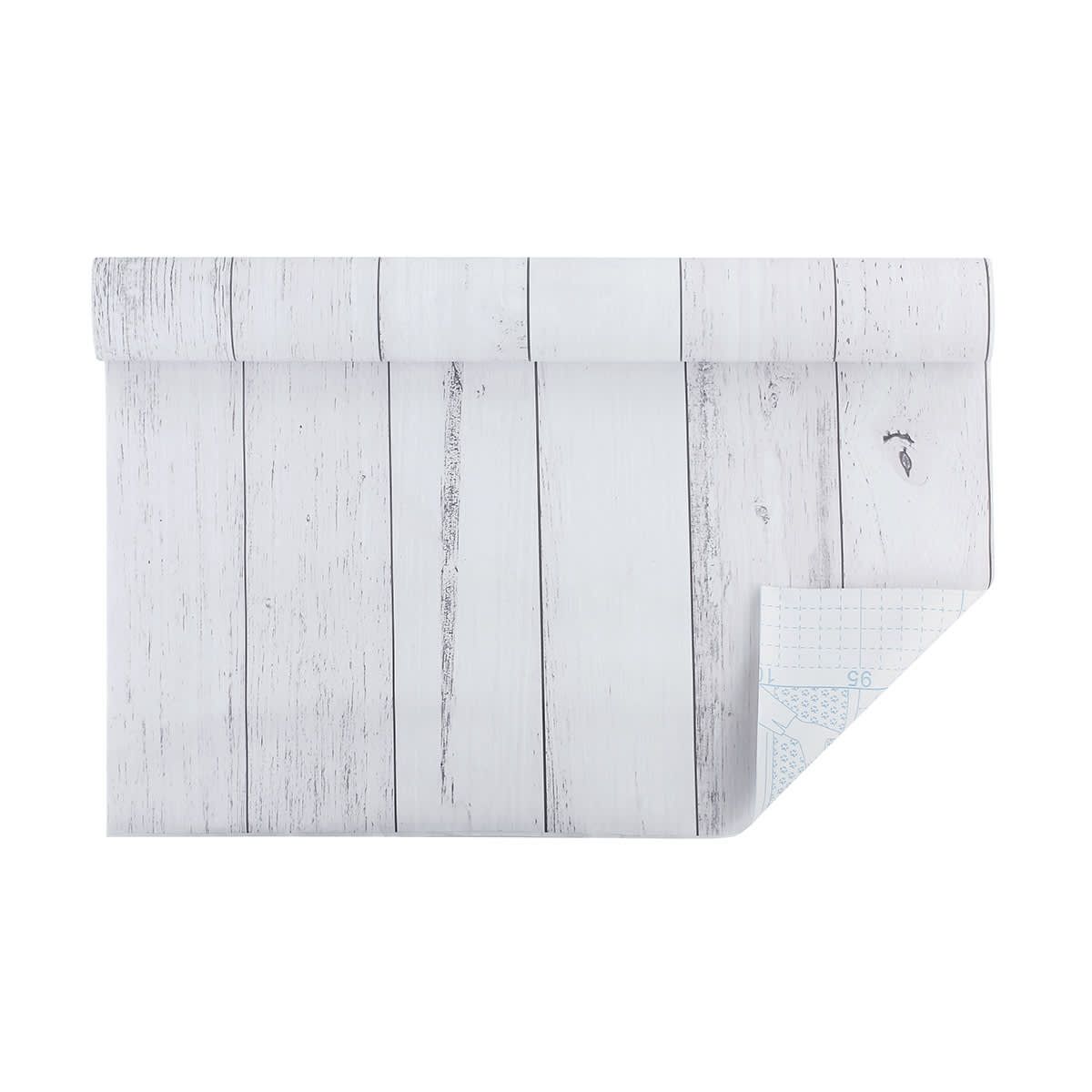 White Woodgrain Adhesive Vinyl