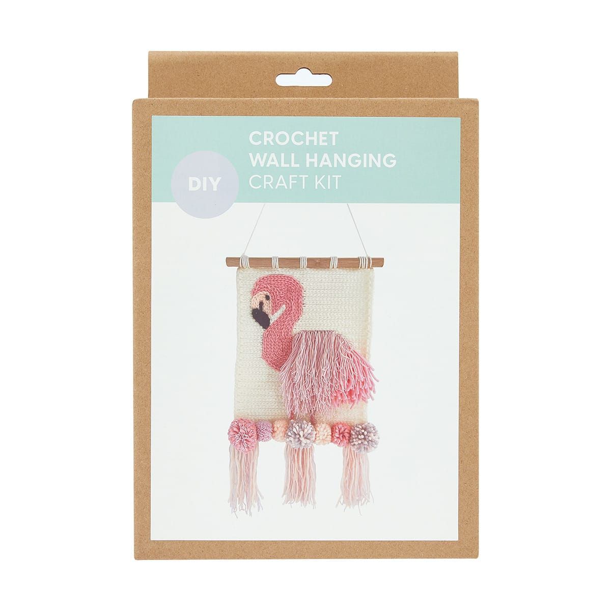 DIY Crochet Wall Hanging Craft Kit - Flamingo