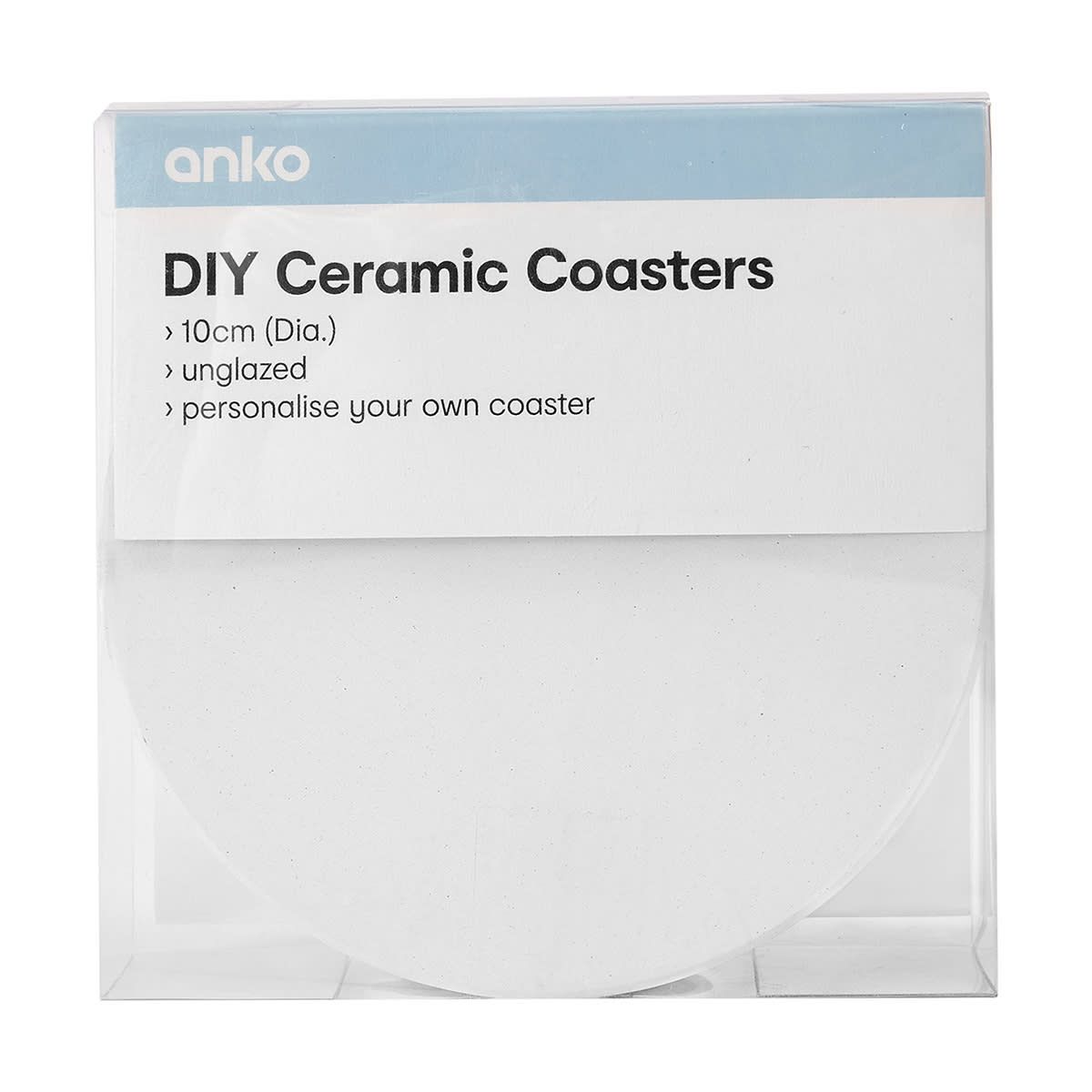 4 Pack DIY Ceramic Coasters