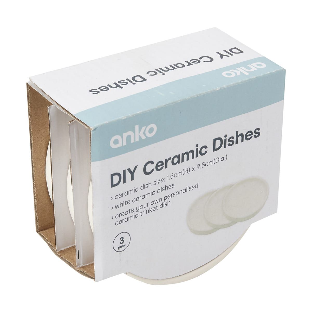 3 Pack DIY Ceramic Dishes