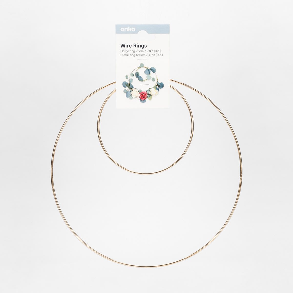 2 Piece Wire Ring - Gold Look