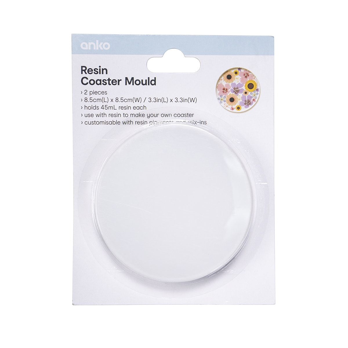 2 Piece Resin Coaster Mould