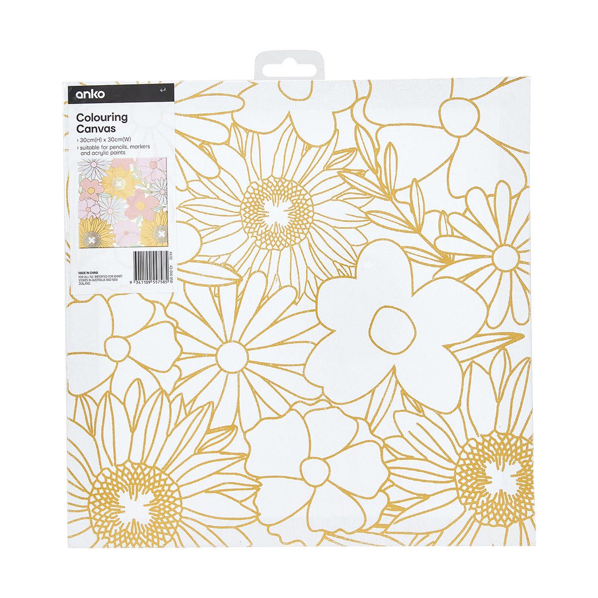 Colouring Canvas - Foil Daisy