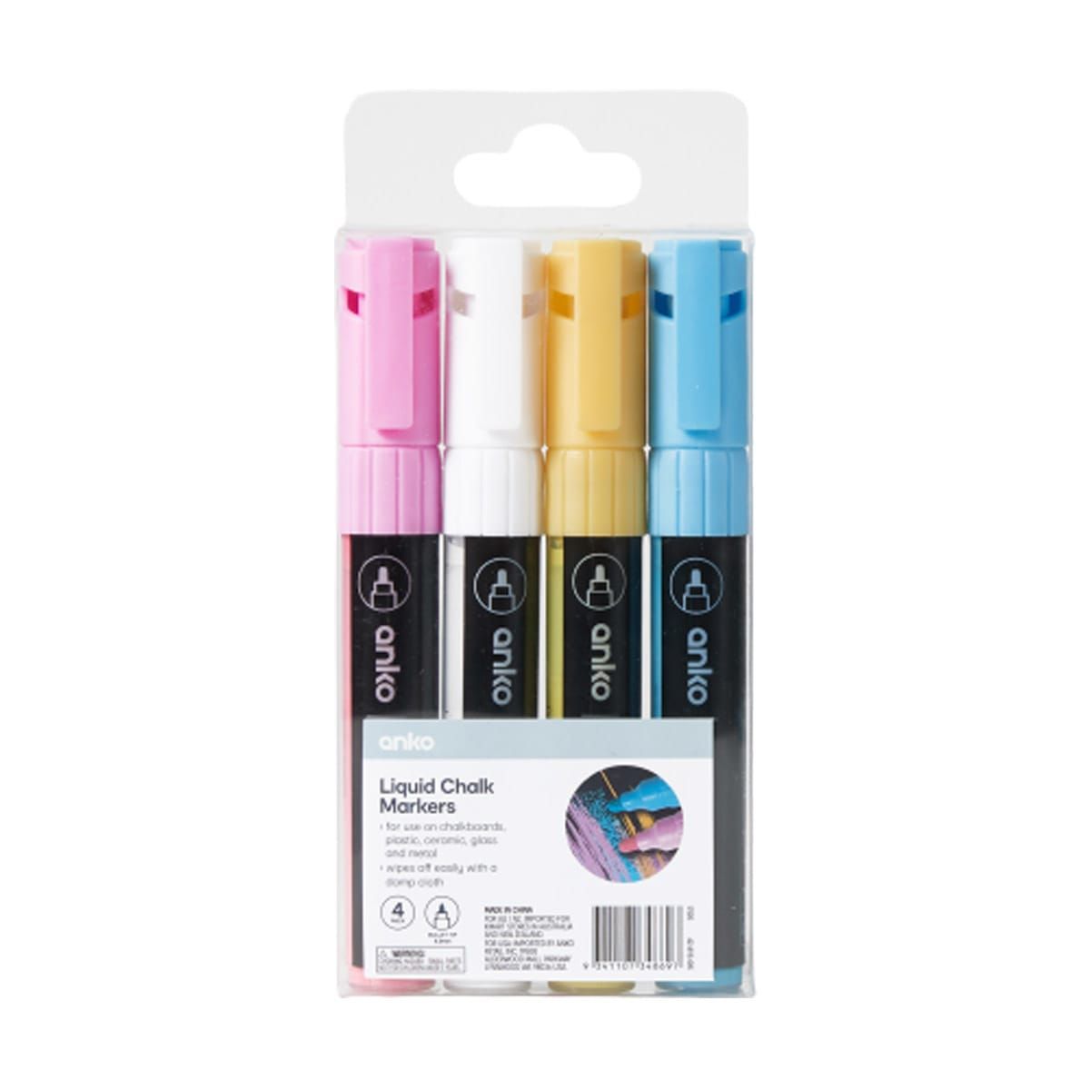 4 Pack Liquid Chalk Markers