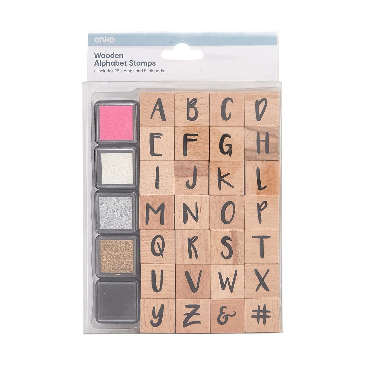 Wooden Alphabet Stamps - Upper Case