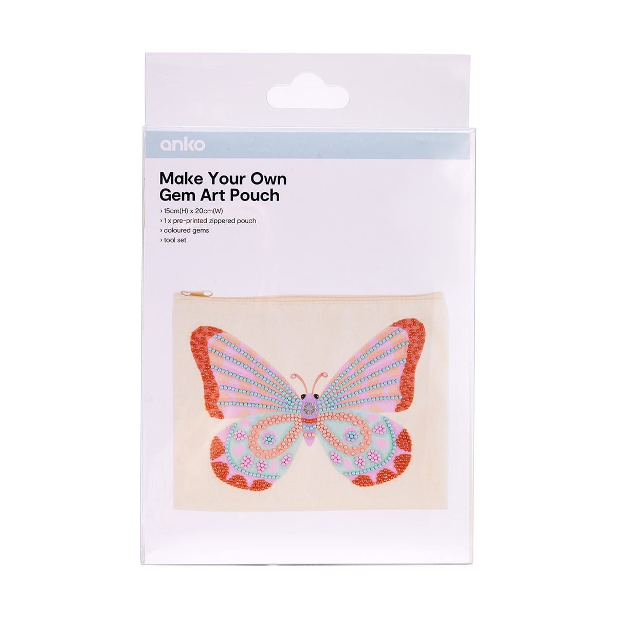 Make Your Own Gem Art Pouch - Butterfly
