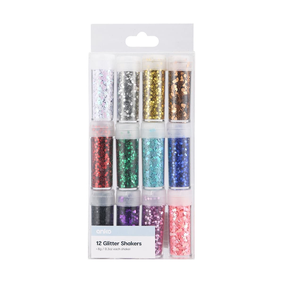 12 Pack Glitter Shakers