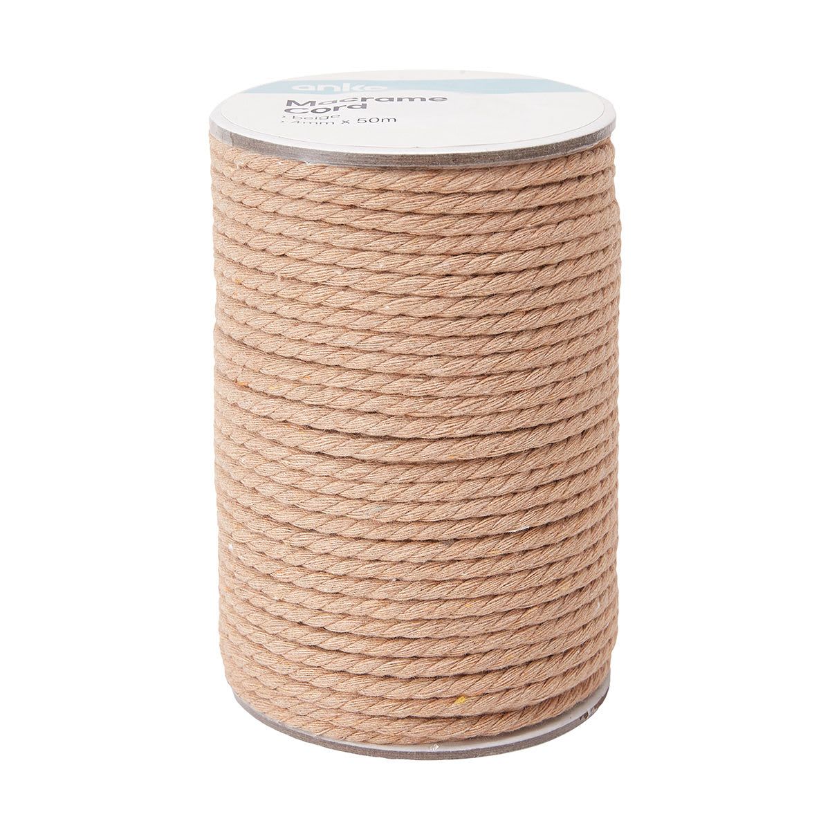 50m Macrame Cord - Beige