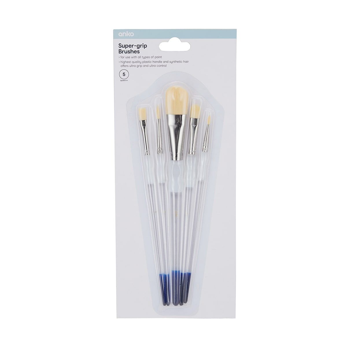 5 Pack Super-Grip Brushes