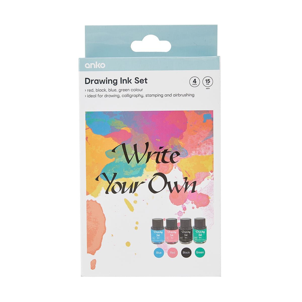4 Pack Drawing Ink Set