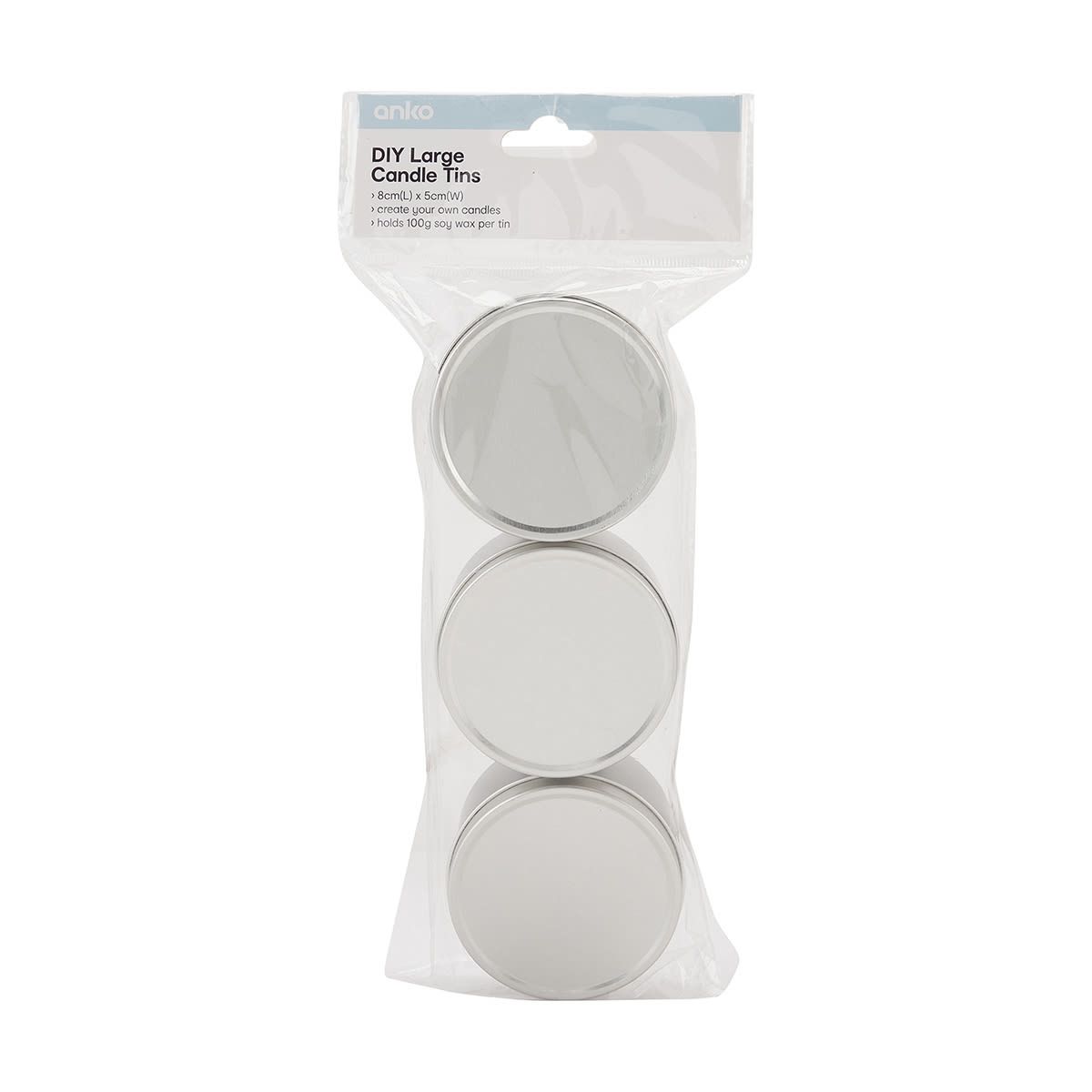 3 Pack DIY Large Candle Tins