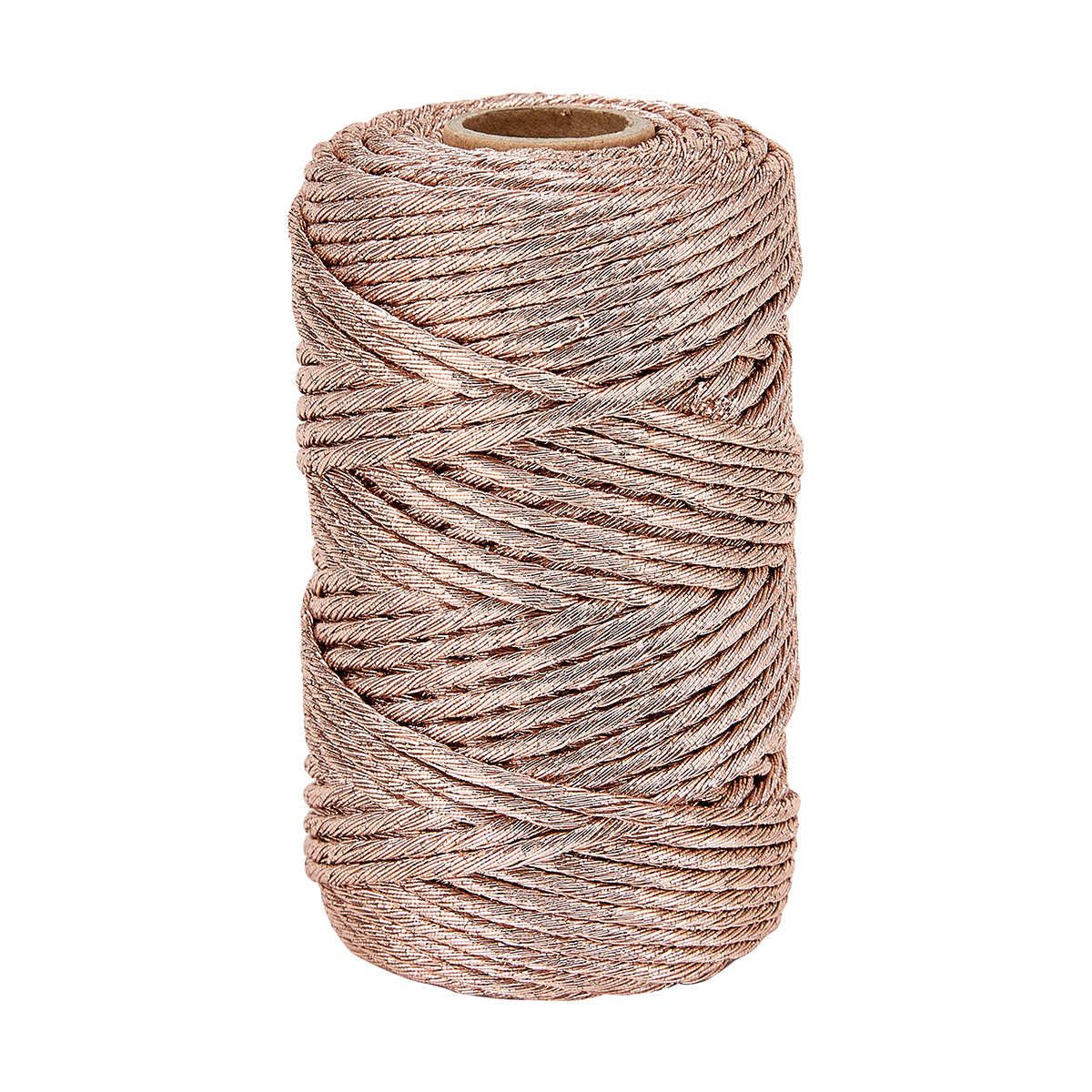 50m Macrame Cord - Rose Gold