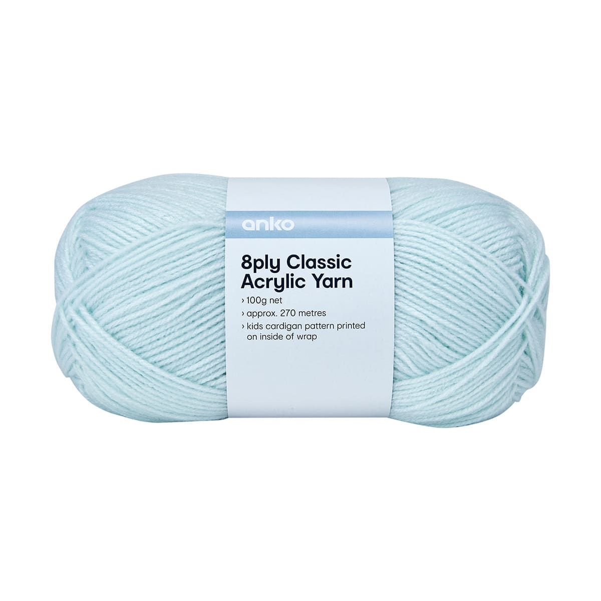 8 Ply Classic Acrylic Yarn - Mint