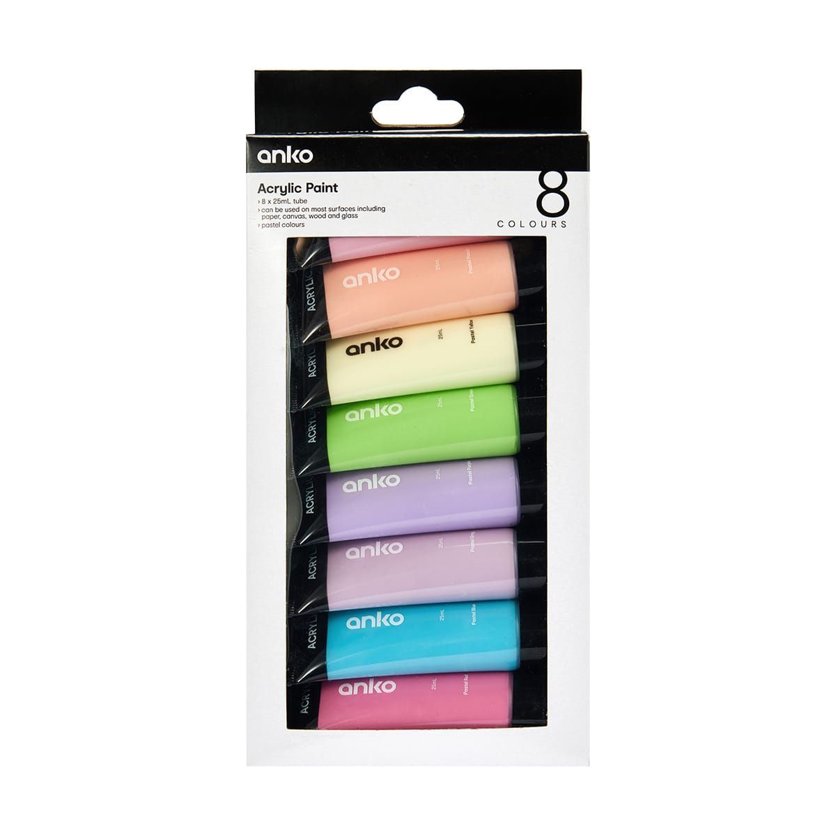 8 Pack Acrylic Paint - Pastel