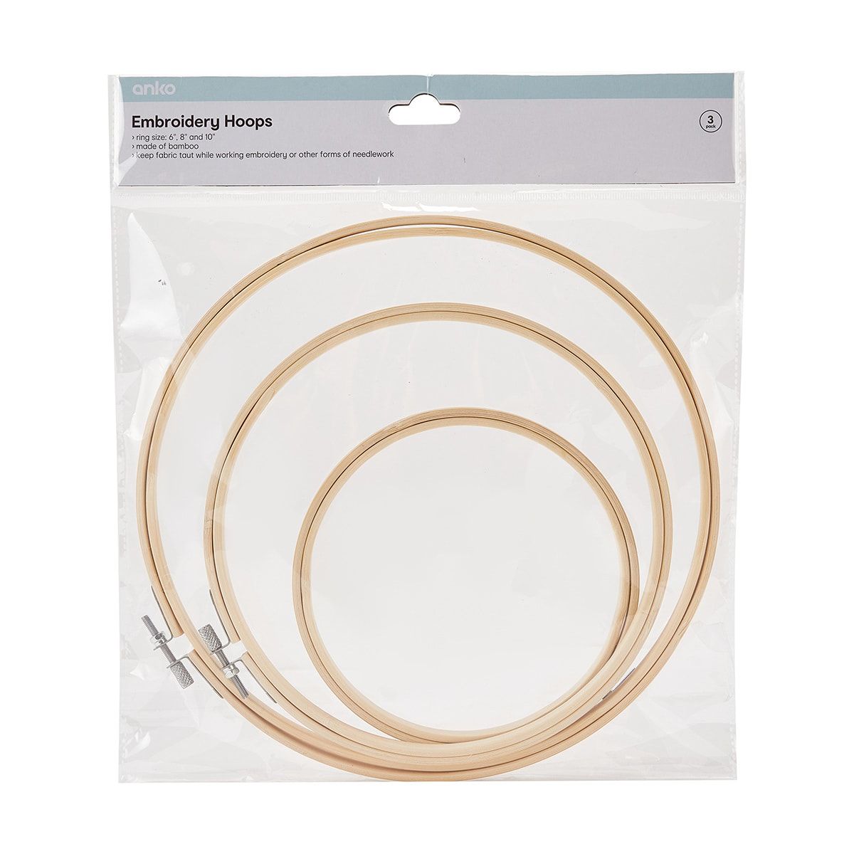 3 Pack Embroidery Hoops