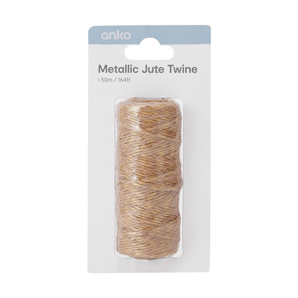 50m Metallic Jute Twine