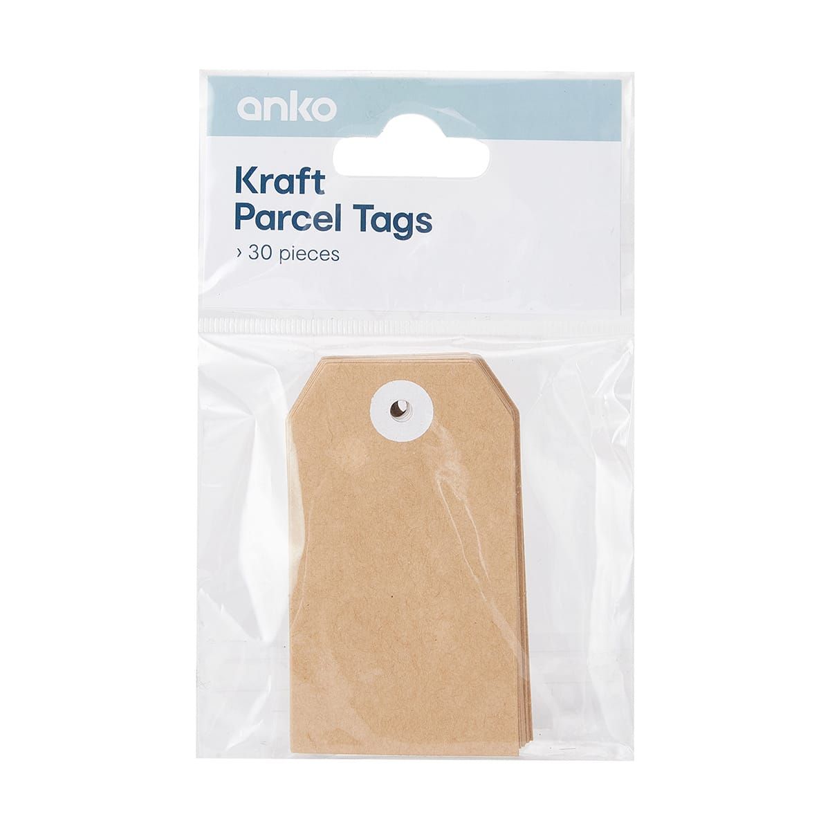 30 Piece Kraft Parcel Tags