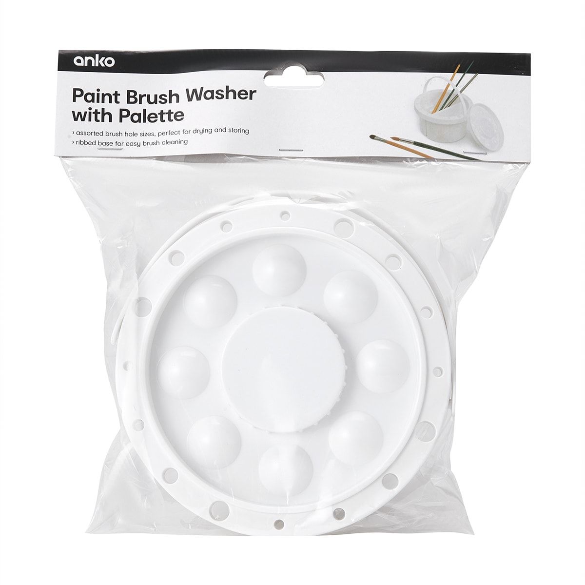 Paint Brush Washer with Palette