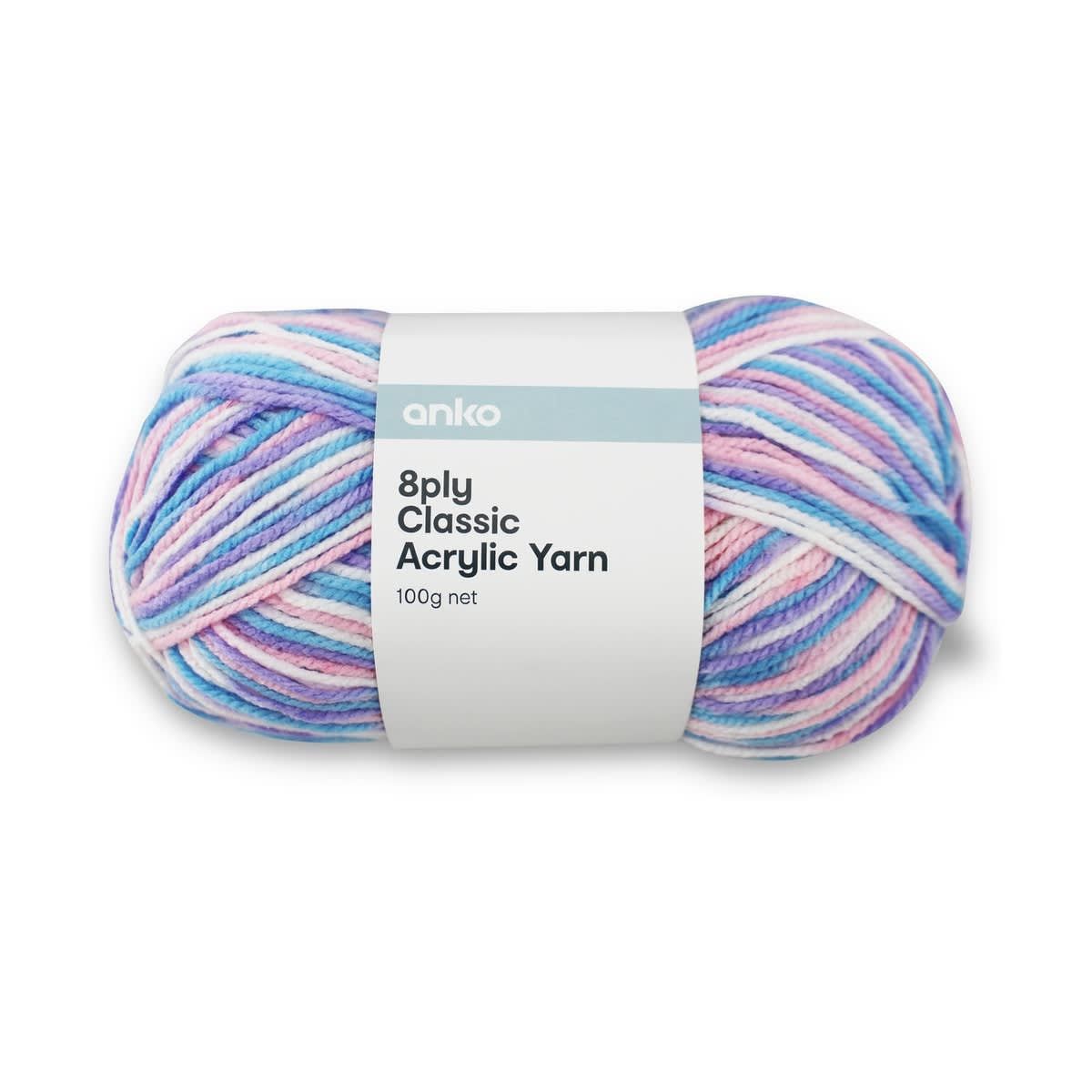 8 Ply Classic Acrylic Yarn - Mixed Lilac